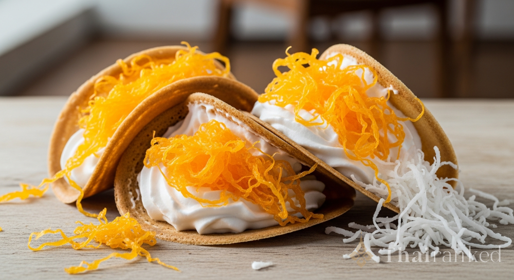 Khanom Buang (Thai Crispy Pancake)